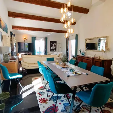 Вілла Superbe 5 Etoiles Presqu'ile De Giens La Madrague Rita La D'or Vue Piscine