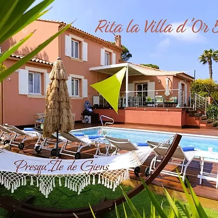 Superbe 5 Etoiles Presqu'ile De Giens La Madrague Rita La D'or Vue Piscine ヴィラ *