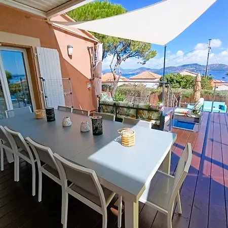 Superbe 5 Etoiles Presqu'ile De Giens La Madrague Rita La D'or Vue Piscine