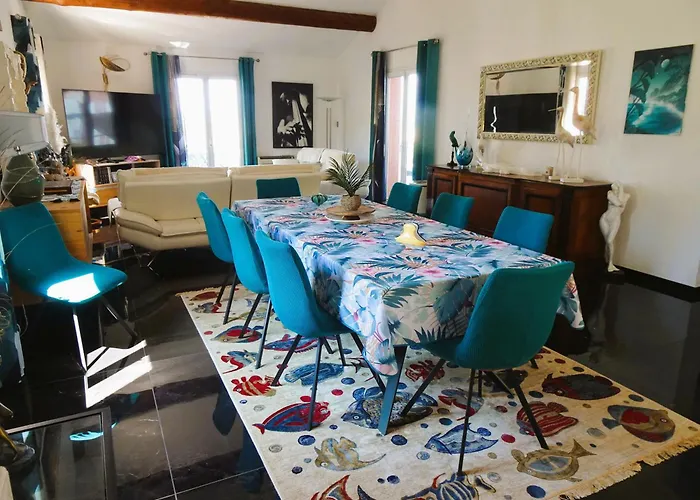 Villa Superbe 5 Etoiles Presqu'ile De Giens La Madrague Rita La D'or Vue Piscine