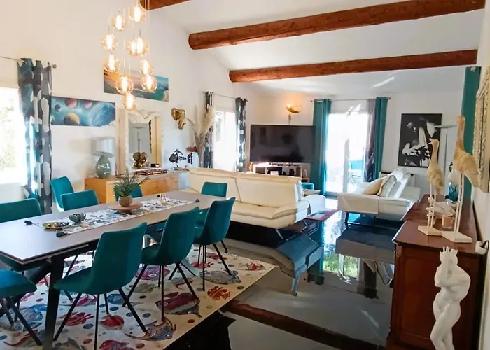 Superbe 5 Etoiles Presqu'ile De Giens La Madrague Rita La D'or Vue Piscine