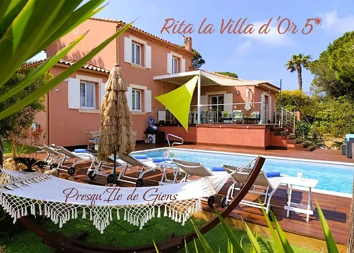 Superbe 5 Etoiles Presqu'ile De Giens La Madrague Rita La D'or Vue Piscine Villa *